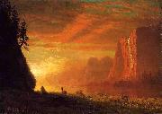 Albert Bierstadt Deer at Sunset France oil painting artist